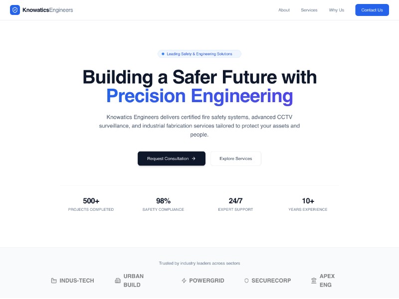 Preview for Industrial Safety Services Landing Page Template