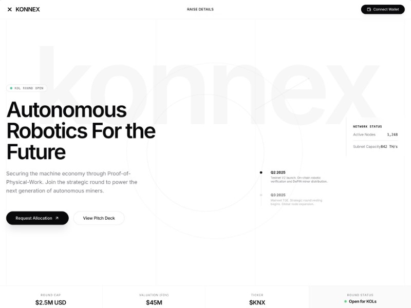 Preview for Konnex Strategic Round Landing Page Template
