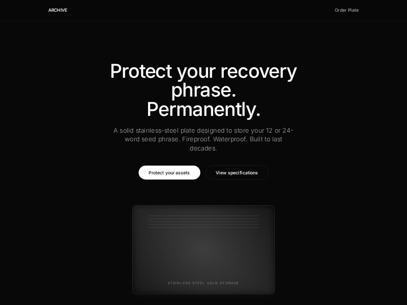 Preview for Crypto Security Product Landing Page Template