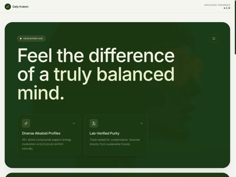 Preview for Kratom Education Landing Page Template