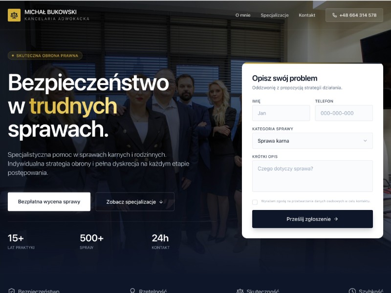 Preview for Lawyer Landing Page Template