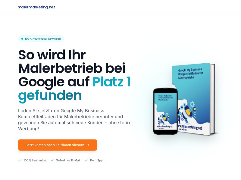 Preview for Google My Business Lead Magnet Landing Page Template