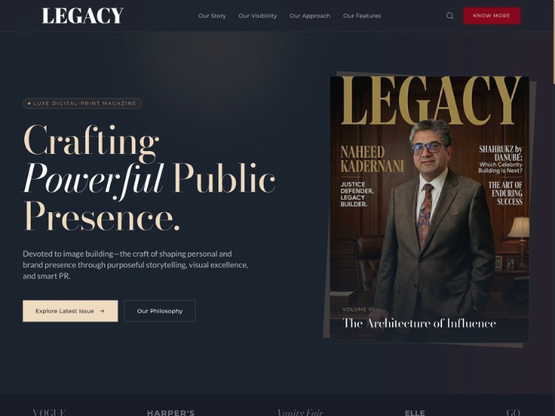 Preview for Legacy Magazine Landing Page