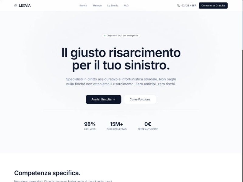 Preview for LexVia Legal Services Landing Page Template
