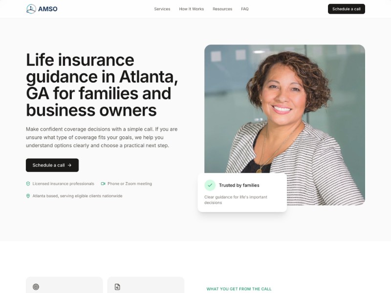 Preview for Life Insurance Advisor Landing Page Template