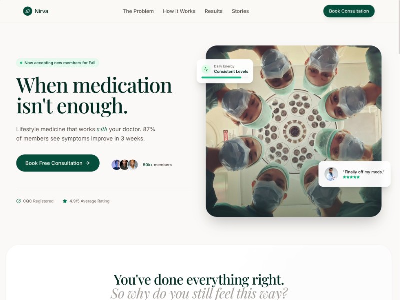 Preview for Lifestyle Medicine Landing Page Template