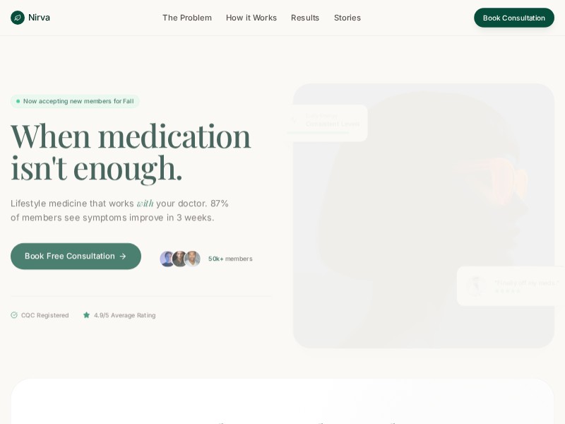 Preview for Lifestyle Medicine Landing Page Template