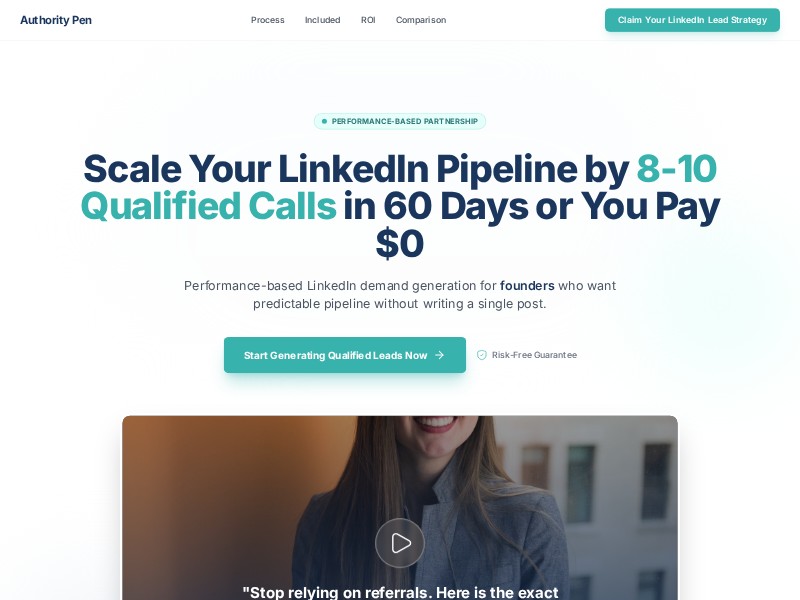 Preview for LinkedIn Lead Generation Landing Page Template