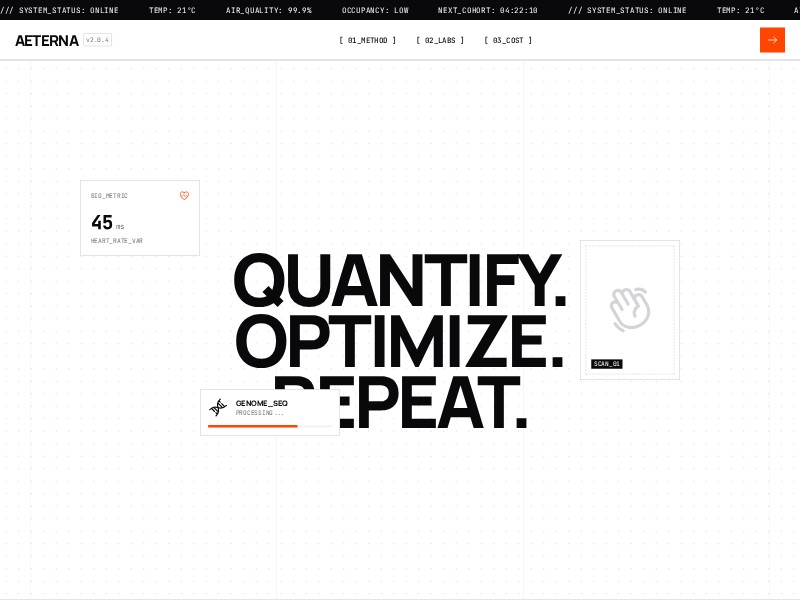 Preview for Longevity Lab Landing Page Template