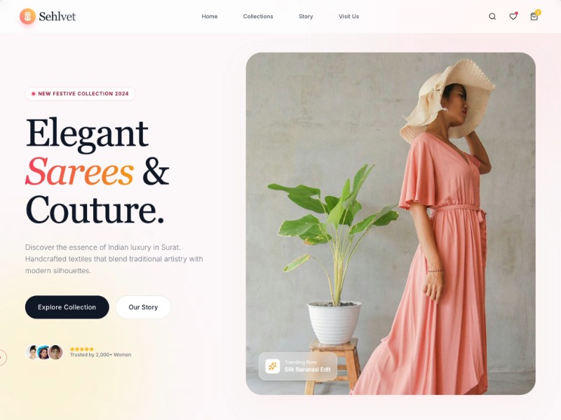 Preview for Luxury Boutique E-commerce Landing Page Template