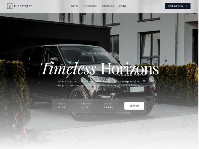 Preview for Luxury Coastal Hotel Landing Page Template