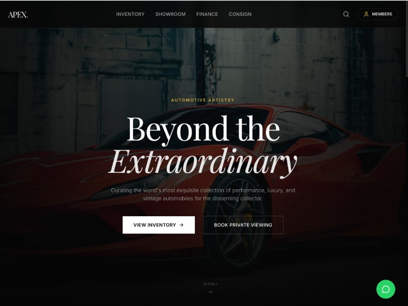 Preview for Luxury Automotive Dealer Landing Page Template
