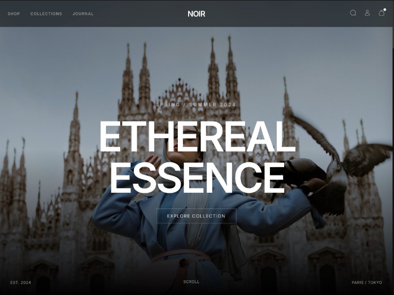 Preview for NOIR Luxury Fashion E-commerce Template