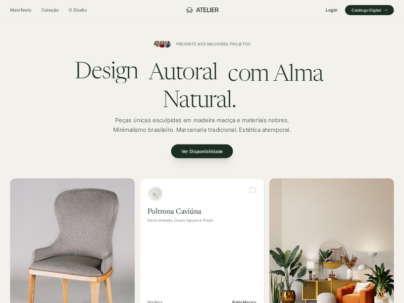 Preview for Atelier Furniture Landing Page Template