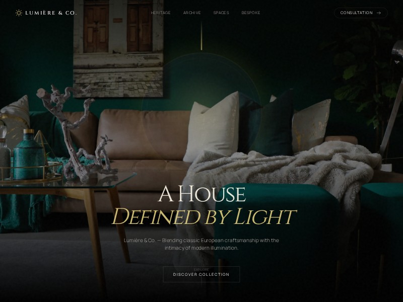 Preview for Luxury Heritage Lighting Landing Page Template