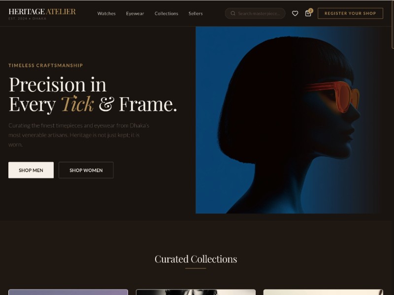 Preview for Luxury Watches & Eyewear E-commerce Template
