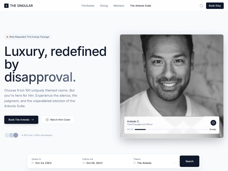 Preview for Luxury Hotel Landing Page Template