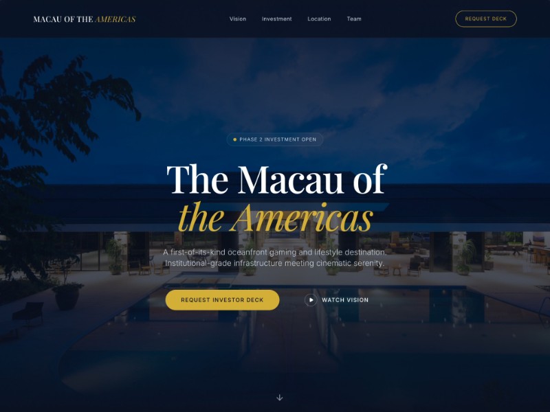 Preview for Luxury Investment Resort Landing Page Template