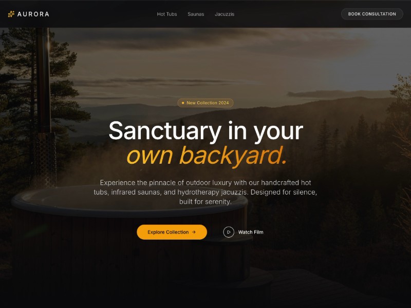 Preview for Luxury Outdoor Spa Landing Page Template