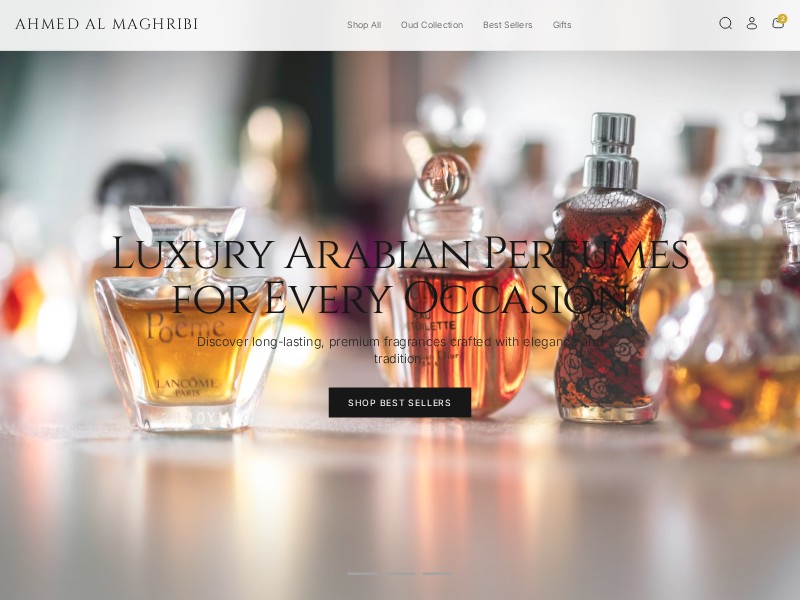 Preview for Luxury Perfume E-commerce Landing Page Template