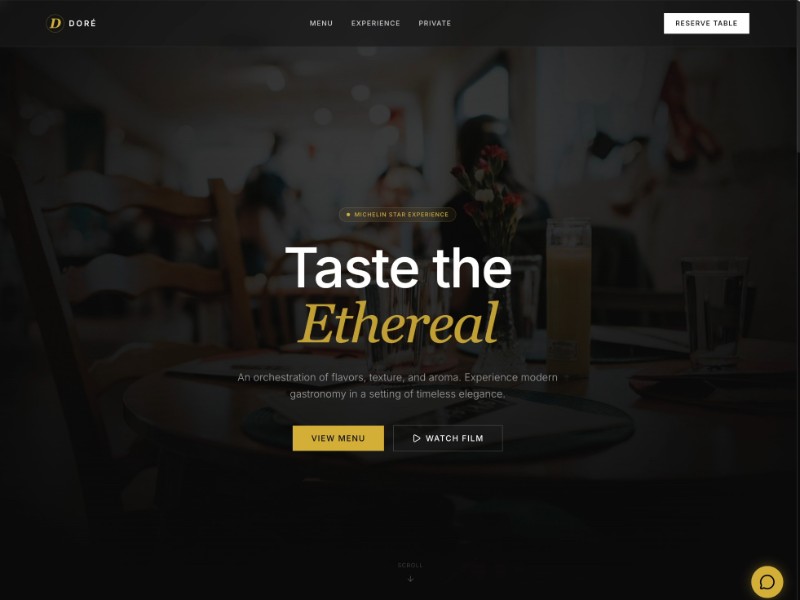 Preview for Luxury Restaurant Landing Page Template