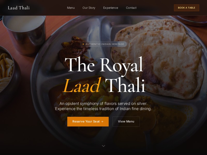 Preview for Fine Dining Restaurant Landing Page Template