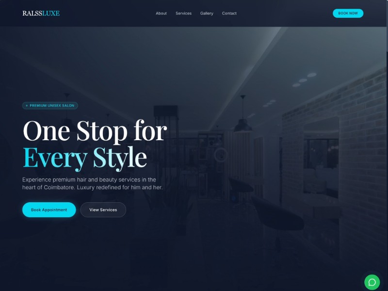 Preview for Luxury Salon Landing Page Template