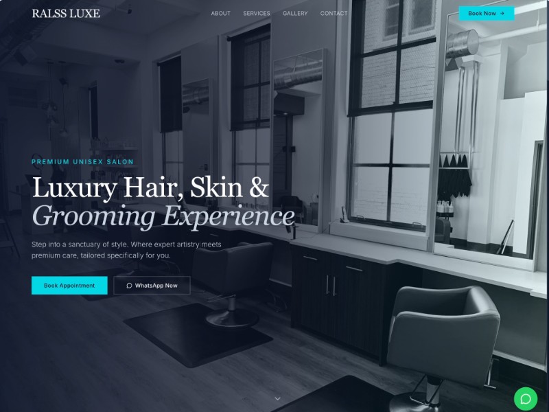 Preview for Luxury Salon Landing Page Template