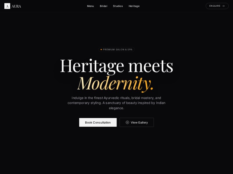 Preview for Luxury Salon Landing Page Template