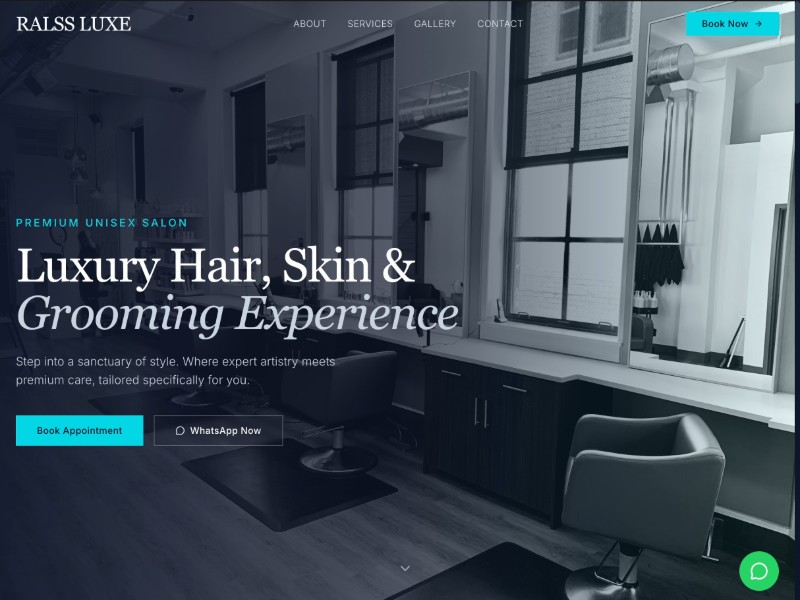 Preview for Luxury Salon Landing Page Template