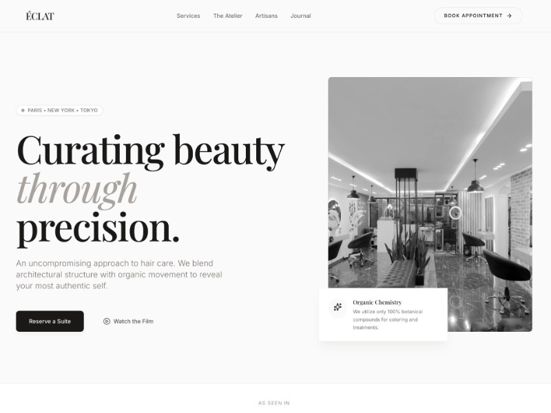 Preview for Luxury Salon Landing Page Template