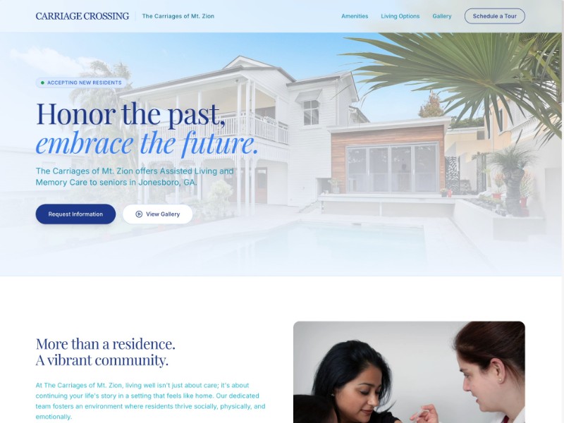 Preview for Luxury Senior Living Landing Page Template