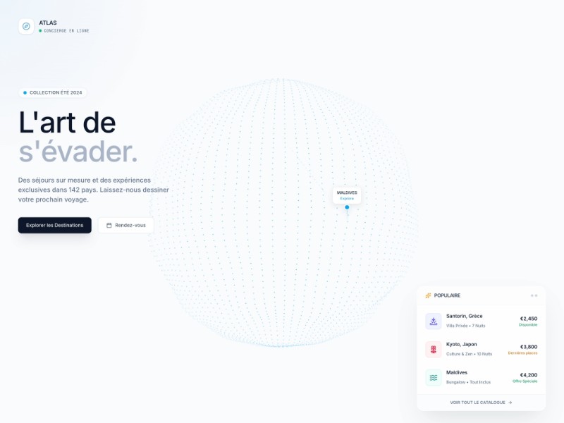 Preview for Luxury Travel Landing Page Template