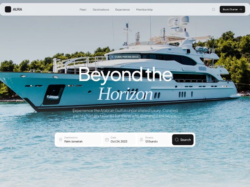 Preview for Luxury Yacht Charter Landing Page Template