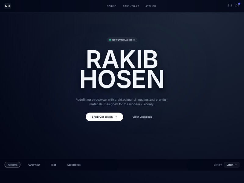 Preview for 3D Streetwear E-commerce Landing Page Template