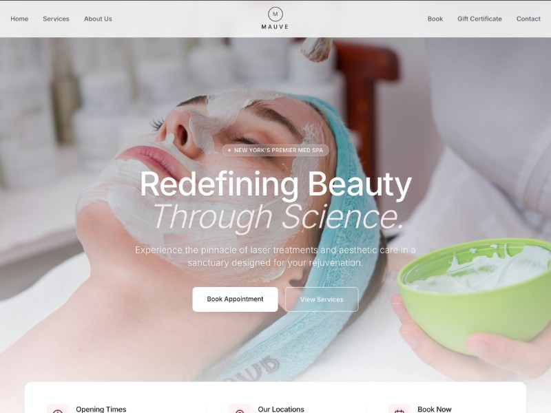 Preview for Mauve Med Spa Landing Page Template