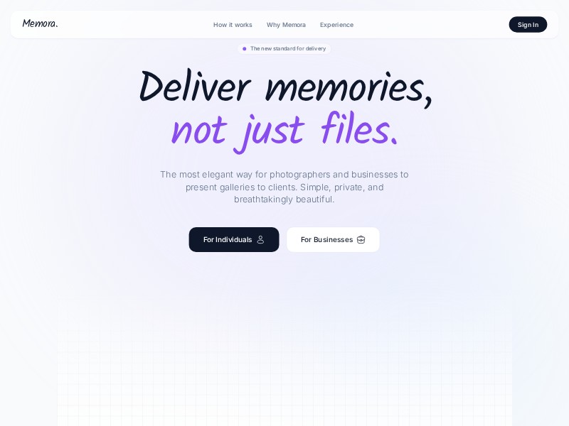 Preview for Photo Delivery Landing Page Template