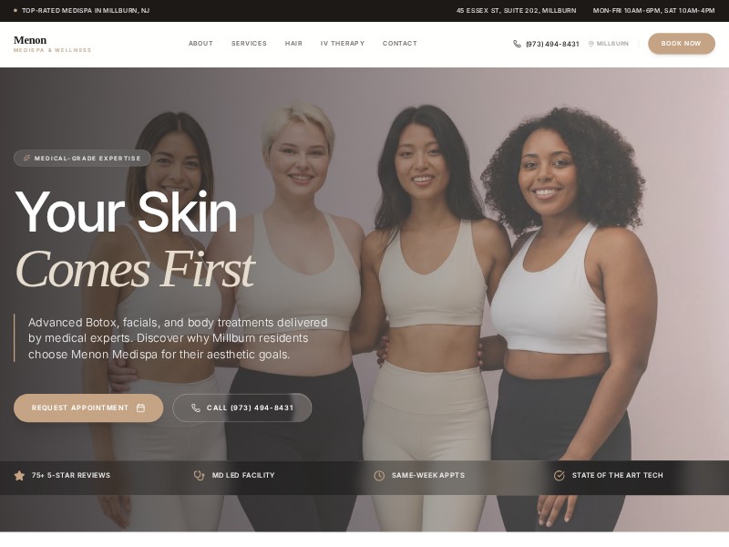 Preview for Medispa & Wellness Landing Page Template