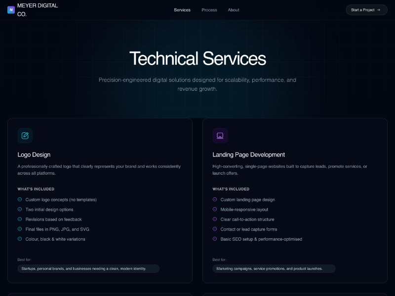 Preview for Technical Studio Landing Page Template