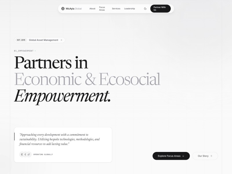 Preview for MicAyla Global Asset Management Landing Page Template
