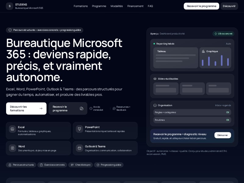Preview for Microsoft 365 Training Landing Page Template
