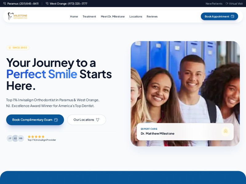 Preview for Orthodontic Clinic Landing Page Template
