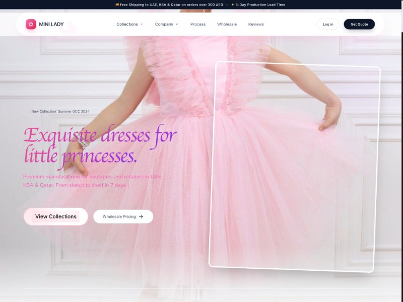 Preview for Children’s Fashion E-commerce Landing Page Template