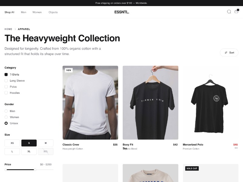 Preview for Minimal E-commerce Apparel Catalog Template