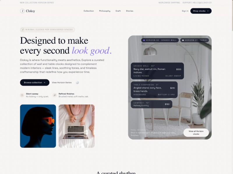 Preview for Minimal E-commerce Landing Page Template