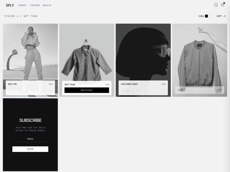 Preview for Monochrome Fashion E-commerce Landing Page Template