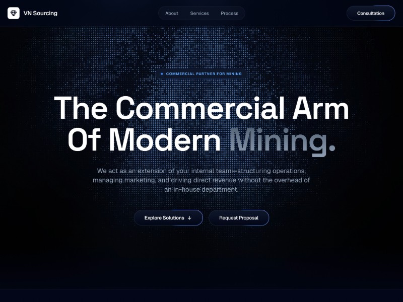 Preview for Mining Commercial Services Landing Page Template