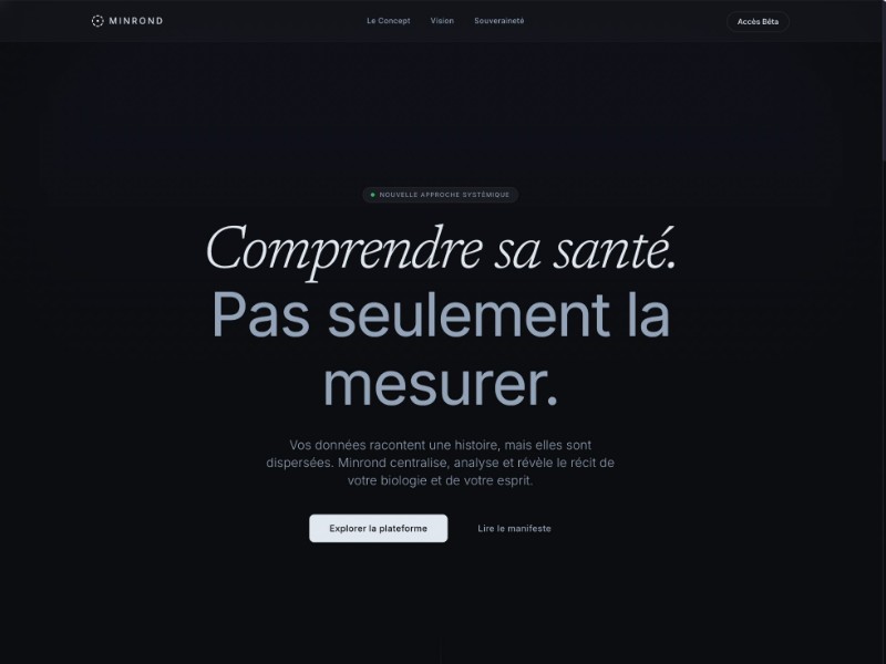 Preview for Minrond Health Landing Page Template