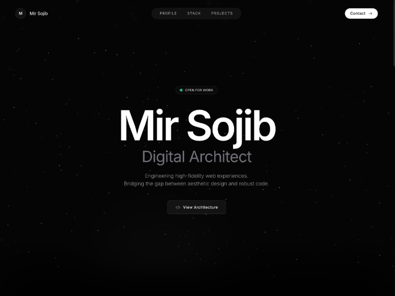 Preview for Mir Developer Portfolio Landing Page Template