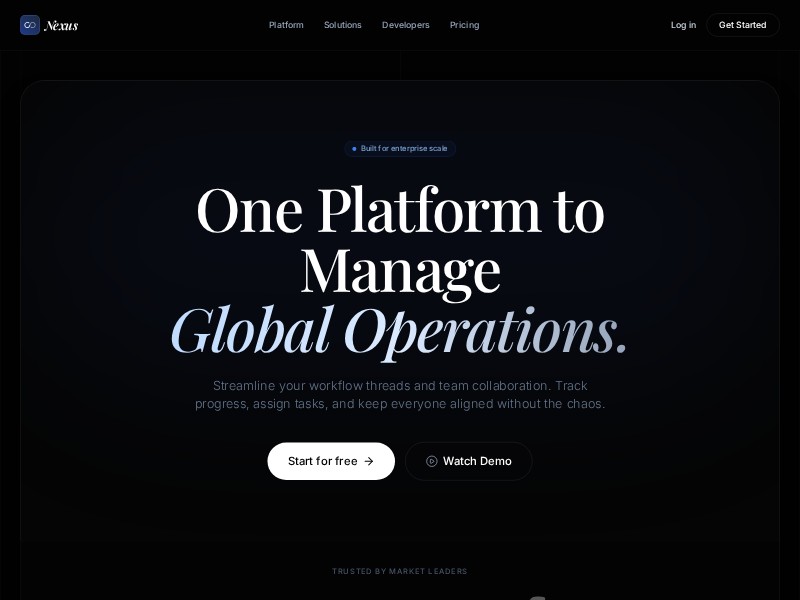 Preview for Modern SaaS Hero Landing Page Template